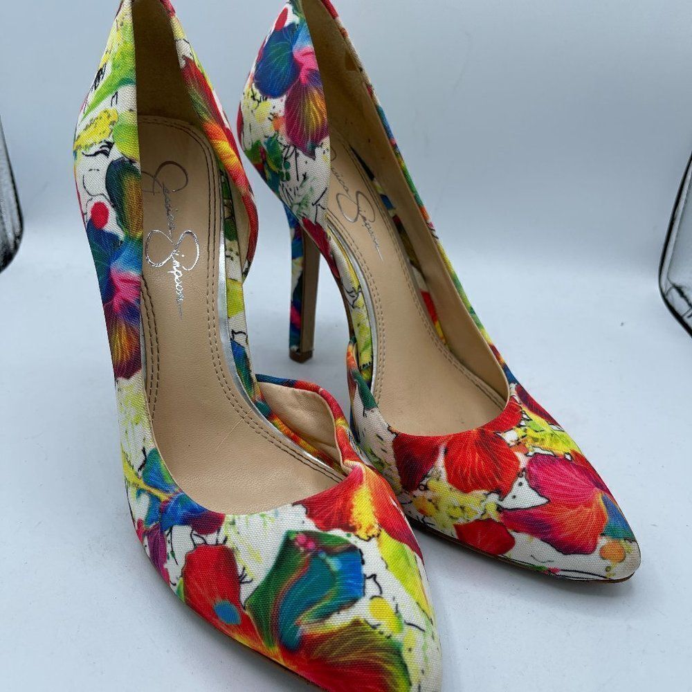 Jessica Simpson Floral Spring Summer Heel 7